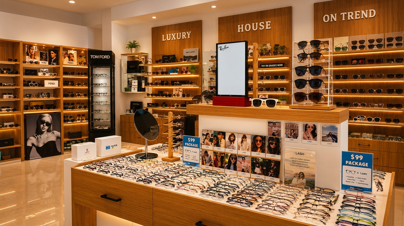 EYEdear Optical boutique interior in Southport Chinatown